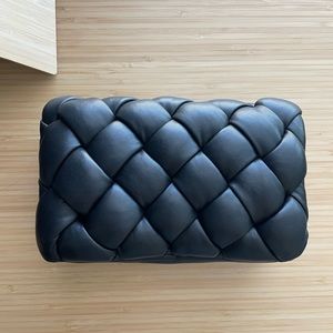 JW Pei black crossbody/clutch bag - Bottega Veneta cassette bag dupe